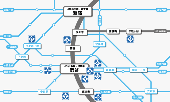 渋谷区エリアマップ